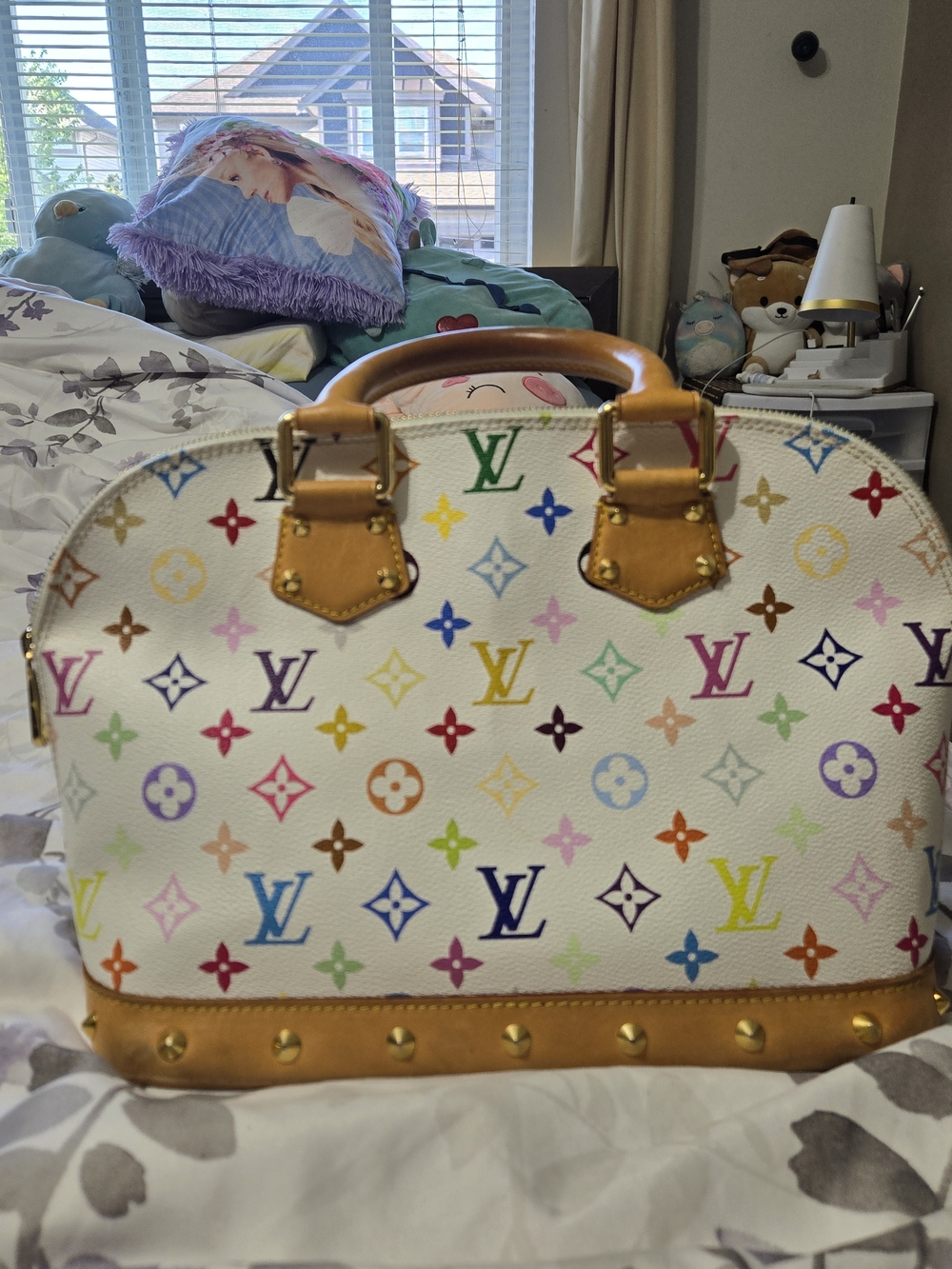 Louis Vuitton White Multicolor Monogram Canvas Satchel